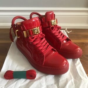 Original Buscemi 100mm red patent leather sneakers